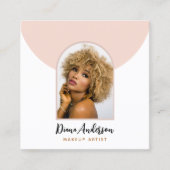 Moderne Foto Arch Makeuty Branche Quadratische Visitenkarte (Vorderseite)