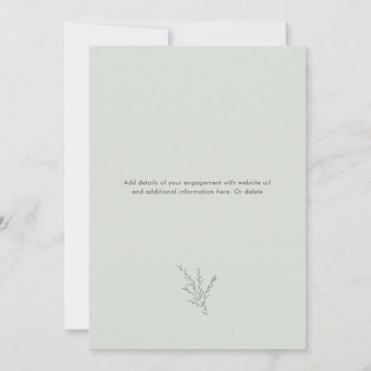 Moderne Foto Arch Script Hochzeit Save The Date (Rückseite)