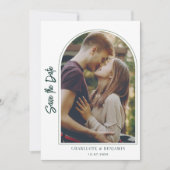 Moderne Foto Arch Wedding rettet das Datum Save The Date (Vorderseite)