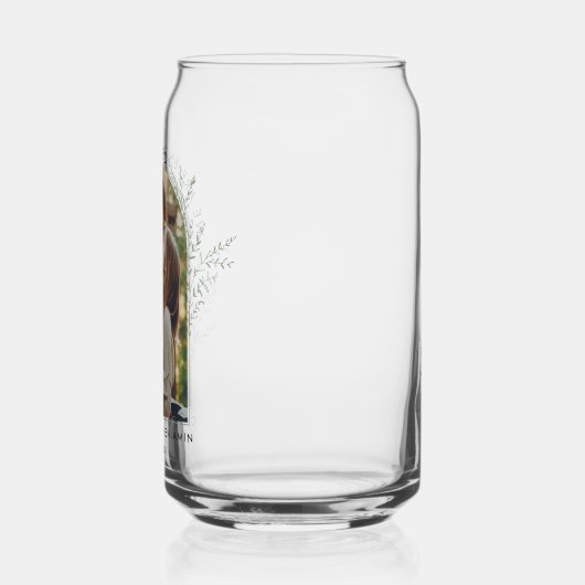 Moderne Foto Arch Wedding Verlobung Keepake Dosenglas (Links)