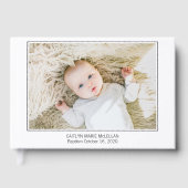 Moderne Foto Baby-Taufe Gästebuch (Vorderseite)