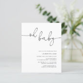 Moderne Foto Babydusche Einladung (Stehend Vorderseite)