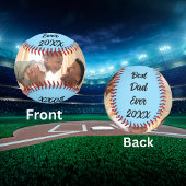 Moderne Foto Best Dad Ever Personalisieren Baseball