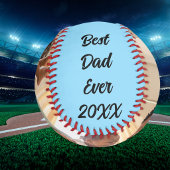 Moderne Foto Best Dad Ever Personalisieren Baseball