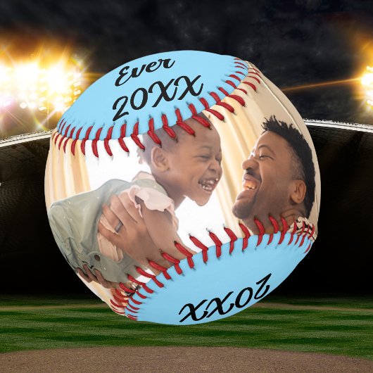 Moderne Foto Best Dad Ever Personalisieren Baseball