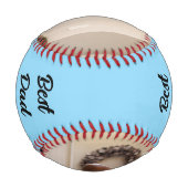 Moderne Foto Best Dad Ever Personalisieren Baseball (Vorderseite)