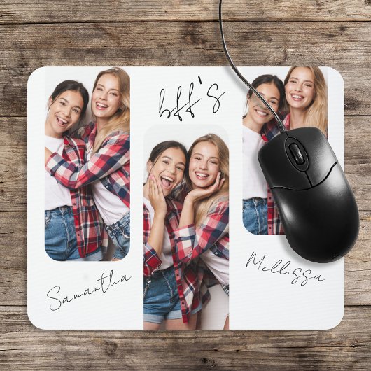 Moderne Foto BESTE FREUNDIN Freunde Personalisiert Mousepad