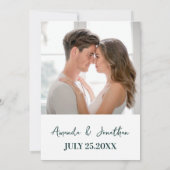 Moderne Foto-Blumenhochzeit rettet das Datum Save The Date (Rückseite)