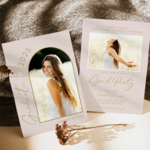 Moderne Foto Blush Pink Graduation Party