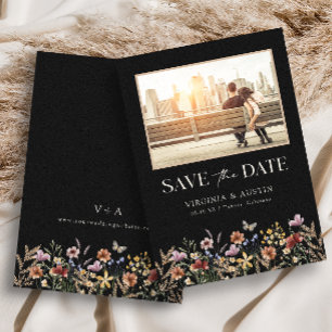 Moderne Foto-Boho-Heiratseinladung Save The Date