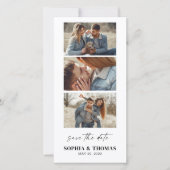 Moderne Foto Booth Lesezeichen Hochzeit Save The Date (Vorderseite)