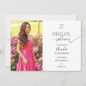 Moderne Foto Bridal Dusche Einladung (Vorderseite)