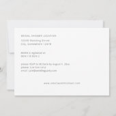 Moderne Foto Bridal Dusche Einladung (Rückseite)