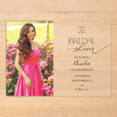 Moderne Foto Bridal Dusche Einladung (Vorderseite)