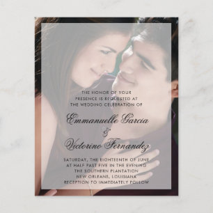 Moderne Foto-Budget-Hochzeitseinladung