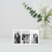 Moderne Foto Business Card mit QR Code Visitenkarte (Stehend Vorderseite)