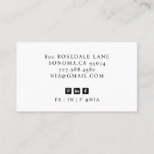 Moderne Foto Business Card Visitenkarte (Rückseite)