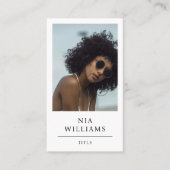 Moderne Foto Business Card Visitenkarte (Vorderseite)