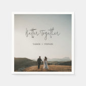 Moderne Foto-Chic-Hochzeit Serviette (Vorderseite)
