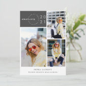 Moderne Foto Collage Abschluss Einladung (Stehend Vorderseite)