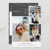 Moderne Foto Collage Abschluss Einladung (Vorne/Hinten)