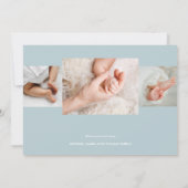 Moderne Foto Collage Baby Geburtsankündigung (Rückseite)