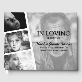 Moderne Foto Collage Beerdigung Gästebuch