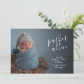 Moderne Foto Collage Birth Ankündigung (Stehend Vorderseite)