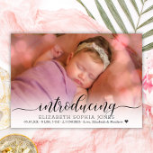 Moderne Foto Collage Birth Announccard Ankündigung