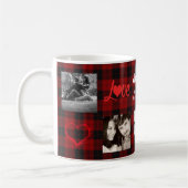 Moderne FOTO COLLAGE Buffalo Karierte Liebe Kaffeetasse (Links)