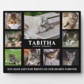 Moderne Foto Collage Cat Memorial Plaque Fotoplatte (Vorderseite)