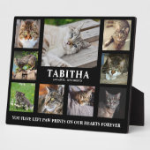Moderne Foto Collage Cat Memorial Plaque Fotoplatte (Seite)
