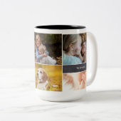 Moderne Foto Collage Chalkboard Custom Auntie Zweifarbige Tasse (VorderseiteRechts)