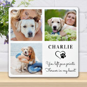 Moderne Foto Collage Custom Pet Dog Memorial Fotoplatte