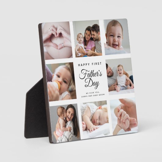 Moderne Foto Collage des ersten Vaters Fotoplatte (Vorderseite)