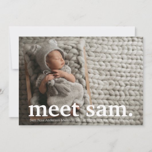 Moderne Foto-Collage, die GEBURTSANKÜNDIGUNG Einladung (Vorderseite)