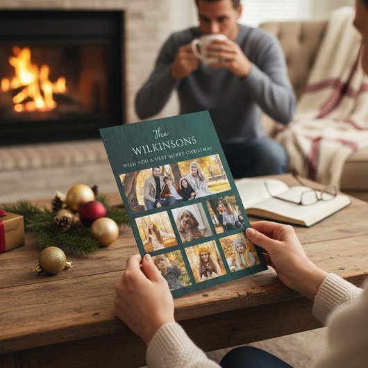 Moderne Foto Collage Doppelseitenaufenthalte Wohnu Feiertagskarte