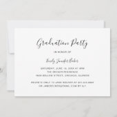 Moderne Foto Collage Eleganter Abschluss Einladung (Rückseite)