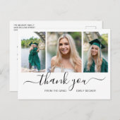 Moderne Foto Collage Eleganter Abschluss Postkarte (Vorne/Hinten)