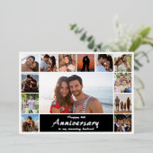 Moderne Foto Collage Foil Card zum Hochzeitstag Folieneinladung (Stehend vorne)