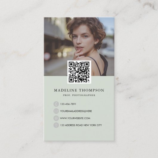 Moderne Foto Collage Fotograf Business Card Visitenkarte (Vorderseite)