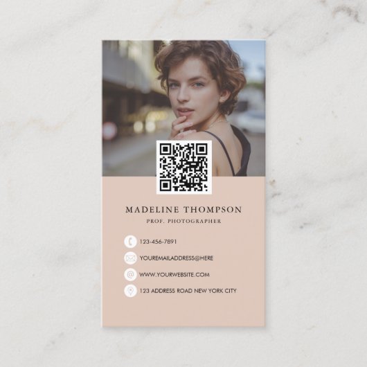 Moderne Foto Collage Fotograf Business Card Visitenkarte (Vorderseite)