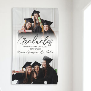 Moderne Foto-Collage Freunde Abschlussfeier Banner