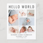 Moderne Foto Collage Geburtsankündigung (Vorderseite)
