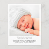 Moderne Foto Collage Geburtsankündigung (Rückseite)