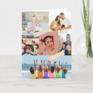Moderne Foto-Collage Geburtstagkarte Karte