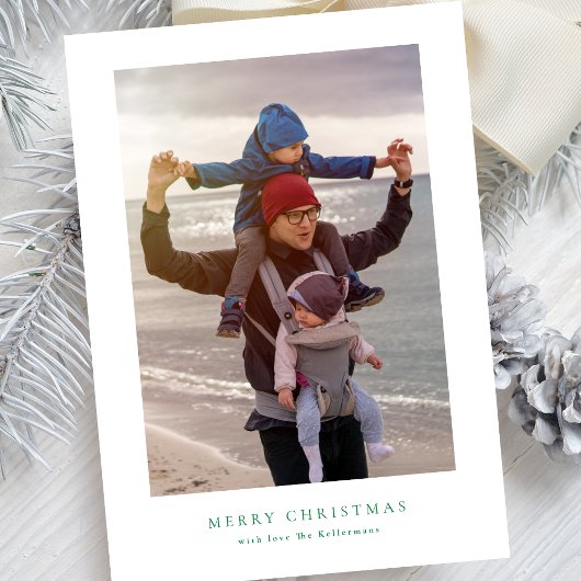 Moderne Foto Collage grün fröhlich Weihnachten glü