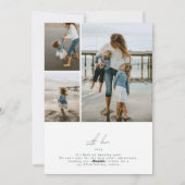 Moderne Foto Collage grün fröhlich Weihnachten glü (Rückseite)