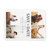 Moderne Foto-Collage Hochzeit - Save the Date Magnet (Horizontal)