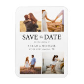 Moderne Foto-Collage Hochzeit - Save the Date Magnet (Vertikal)